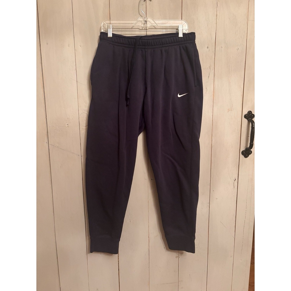 Nike Mens Large Navy Drawstring Cotton Polyester Blend Jogging Sweatpants XL